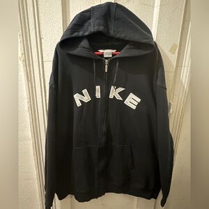 Nike full zip black jacket/ hoodie Sweater mens Sz 2XL